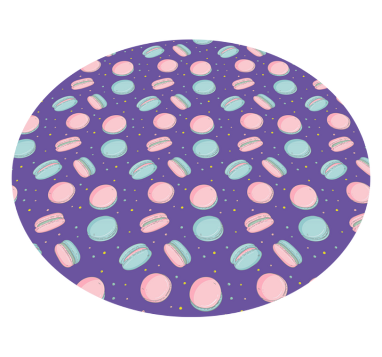Vinyl Teppich Kinderzimmer buntes macaron-muster - TenStickers