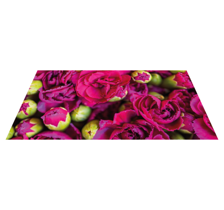 Vinyl teppich blumen lebendige blumenmuster - TenStickers