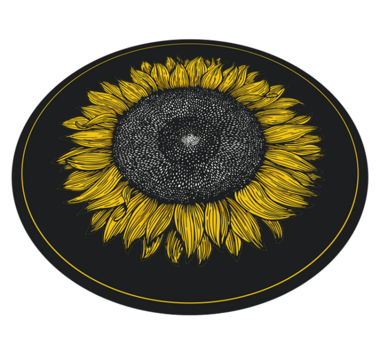Vinyl Teppich Blumen großes sonnenblumen-design - TenStickers