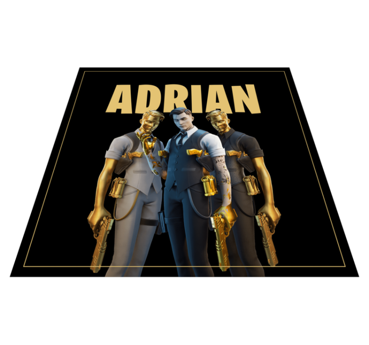 Vinyl teppich jugendzimmer mit individuellen triofiguren - TenStickers