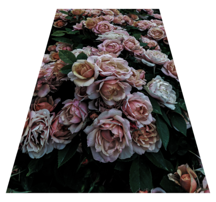 Vinyl Teppich Blumen elegante blumendekoration - TenStickers