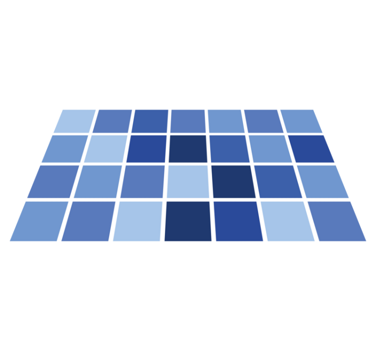 Vinyl Teppich Badezimmer blaues gittermuster - TenStickers