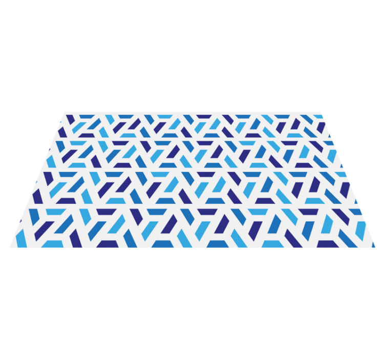 Vinyl Teppich geometrisch blau gemusterte formen - TenStickers