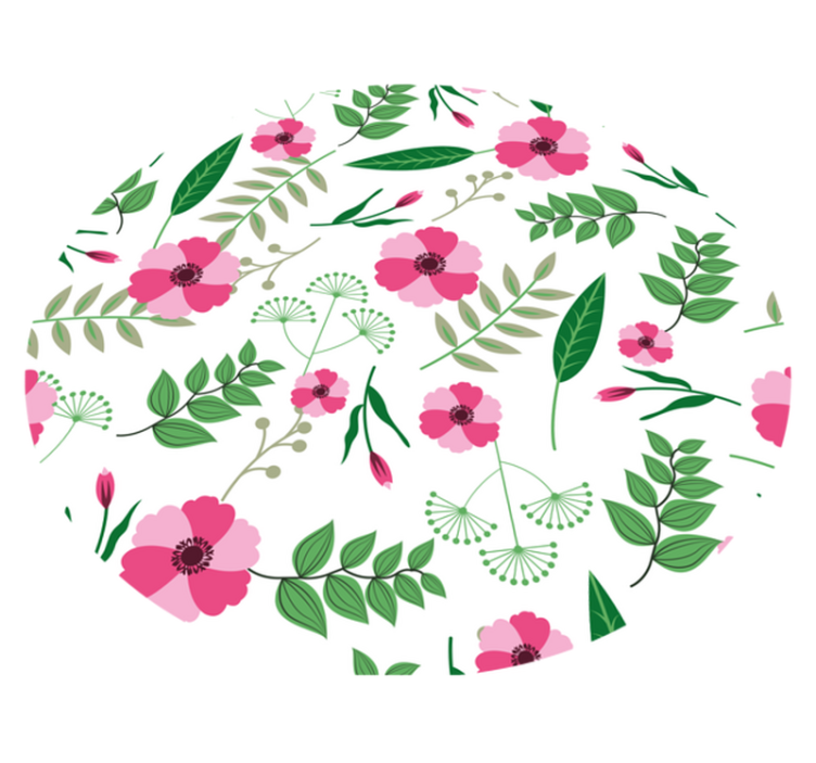 Vinyl Teppich Blumen bezauberndes blumenmuster - TenStickers