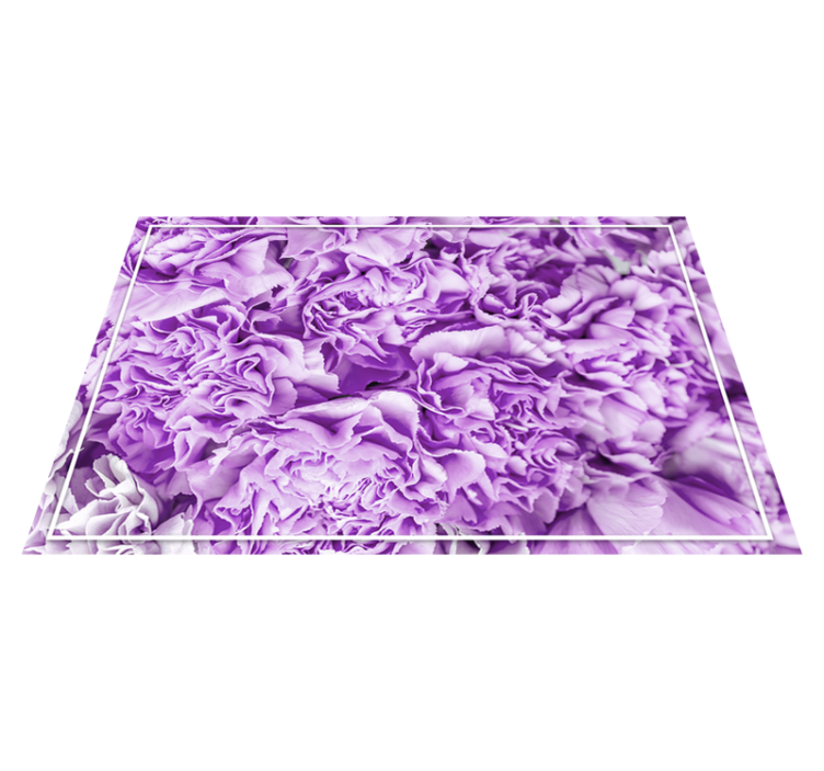 Vinyl Teppich Blumen leuchtend violette blüten - TenStickers