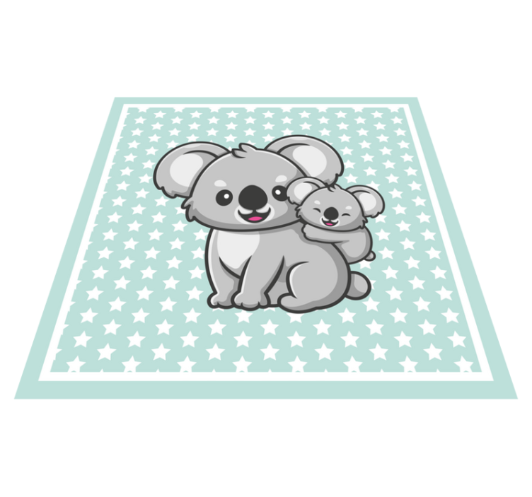 Vinyl Teppich Kinderzimmer koala-mama und -baby - TenStickers