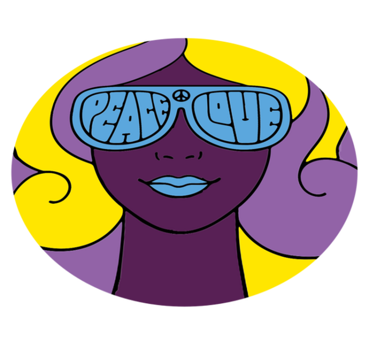 Vinyl Teppich Jugendzimmer friedensliebessymbol - TenStickers