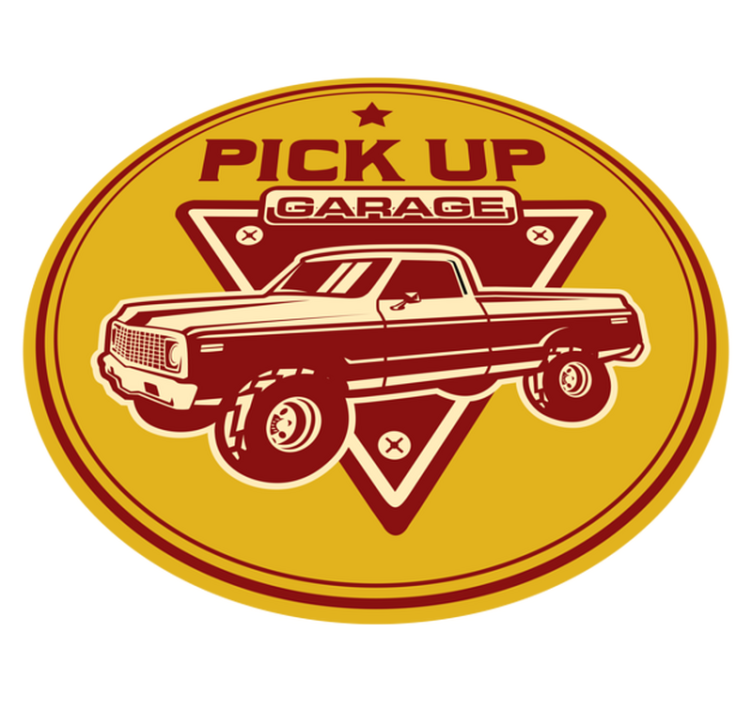 Vinyl Teppich Vintage klassische pickup-garage - TenStickers