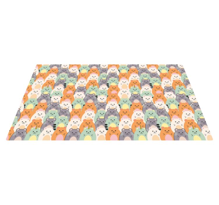 Vinyl Teppich Eingang entzückende tierausdrücke - TenStickers