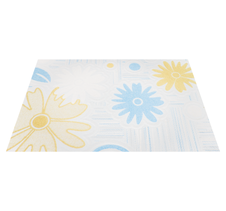 Vinyl Teppich Blumen florale elemente - TenStickers