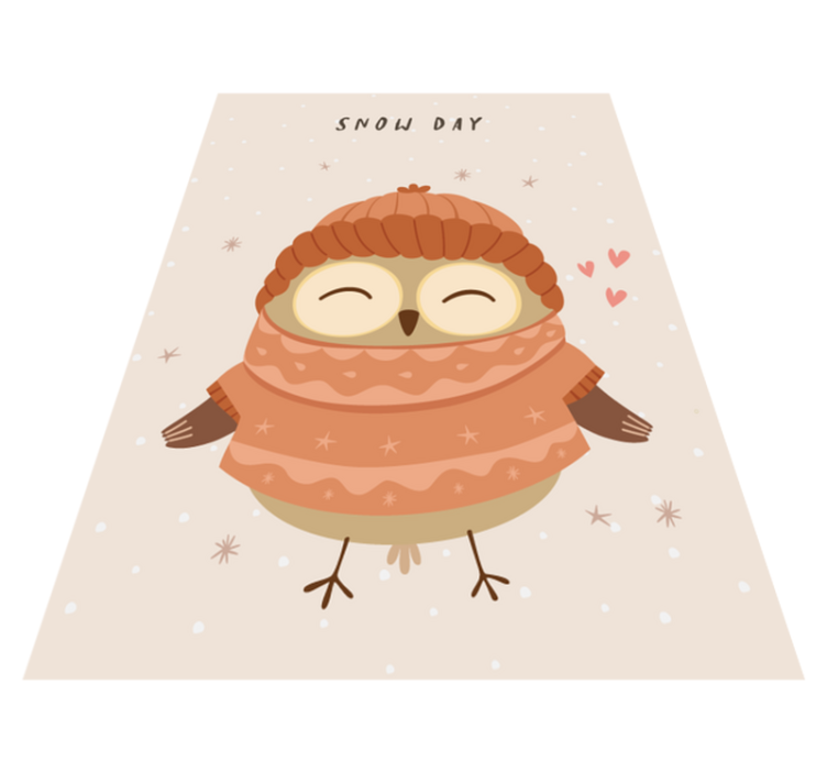 Vinyl teppich baby schneeeulen zauber - TenStickers