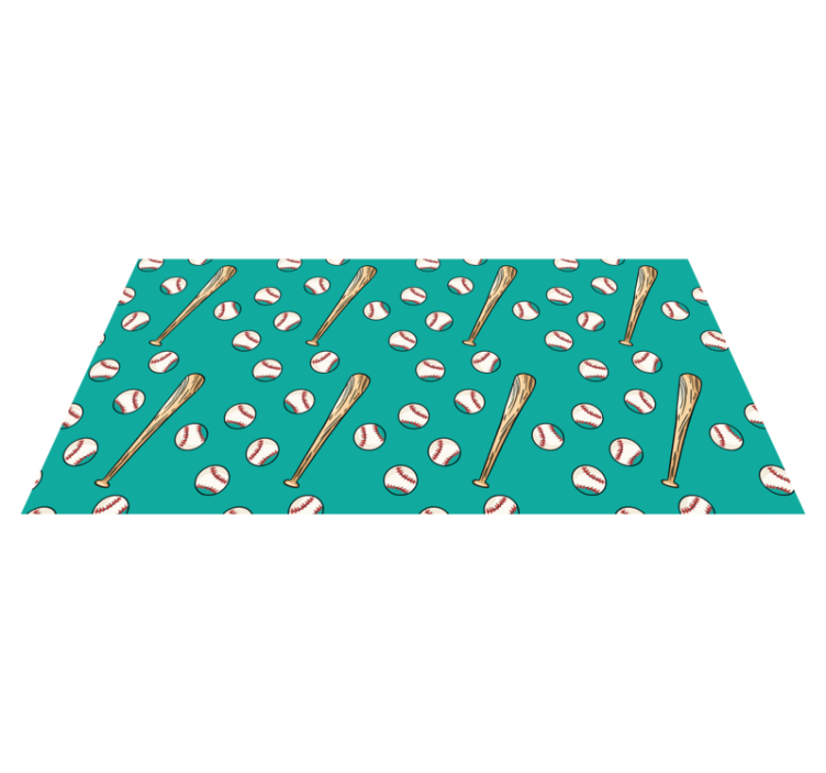 Vinyl Teppich Spiele baseball-muster-spaß - TenStickers