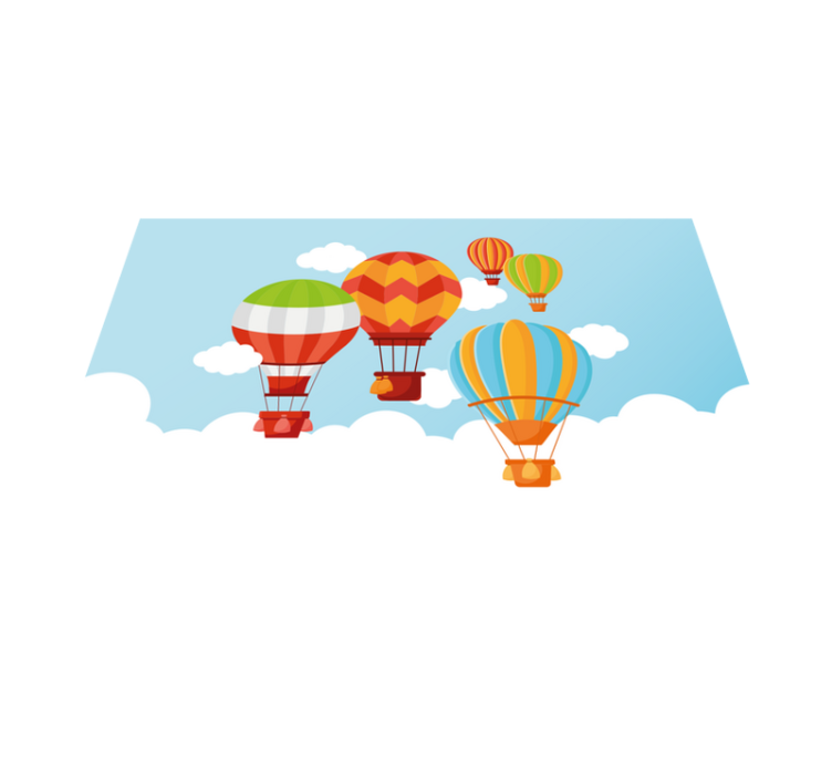 Vinyl Teppich kindlich bunte heißluft - TenStickers