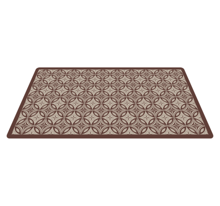 Vinyl Teppich Mosaik braun gemusterte formen - TenStickers