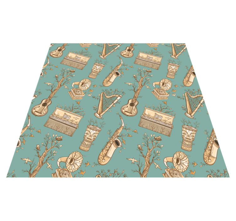 Vinyl Teppich kindlich konzept für musikinstrumente - TenStickers
