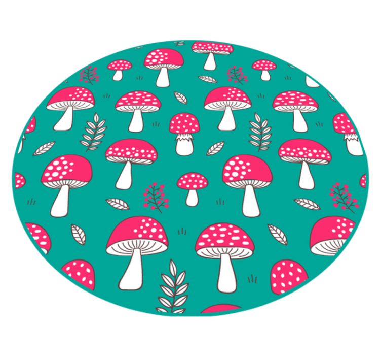 Vinyl Teppich Natur funky pilzmuster - TenStickers
