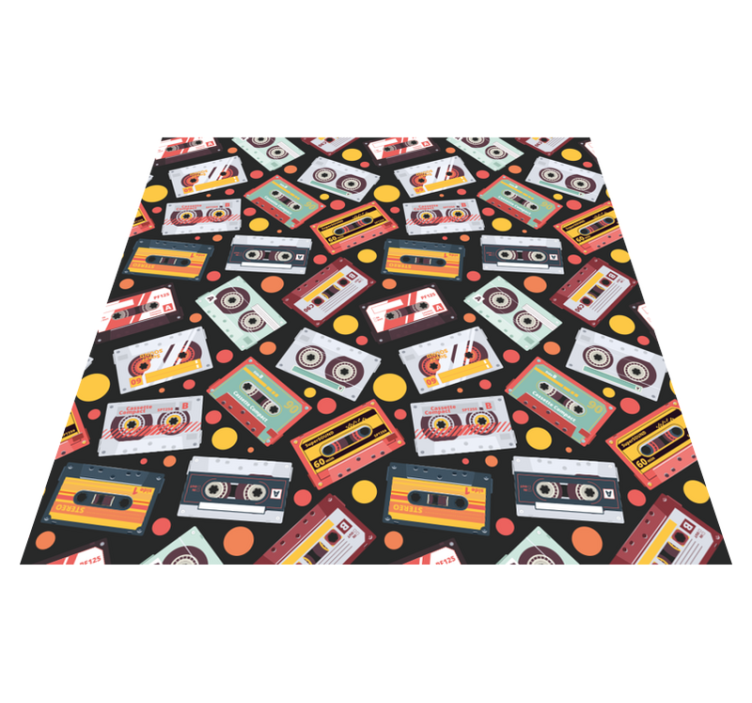 Vinyl teppich textur im retro kassettendesign - TenStickers