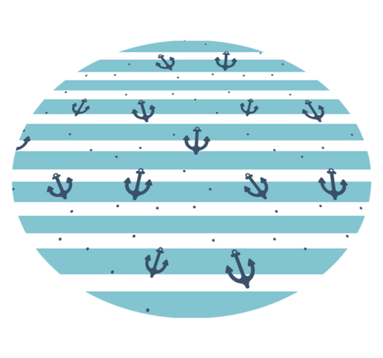 Vinyl Teppich Badezimmer blaue maritime streifen - TenStickers