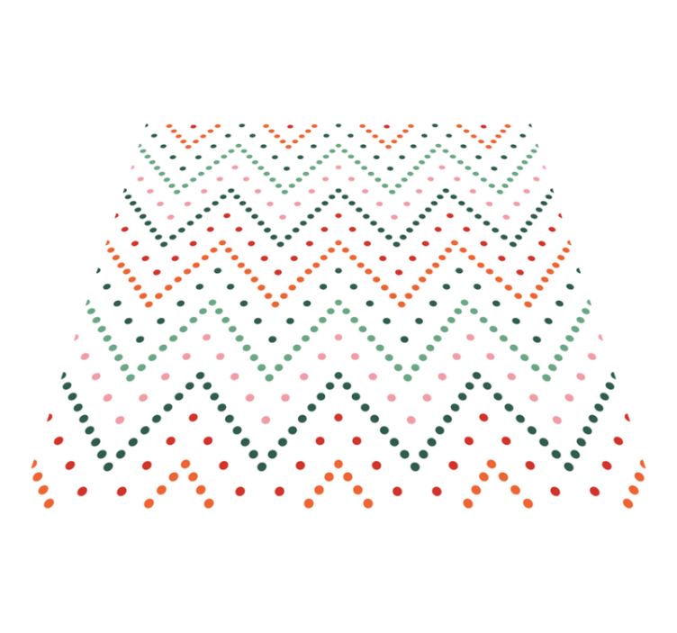 Vinyl Teppich kindlich buntes chevron-muster - TenStickers