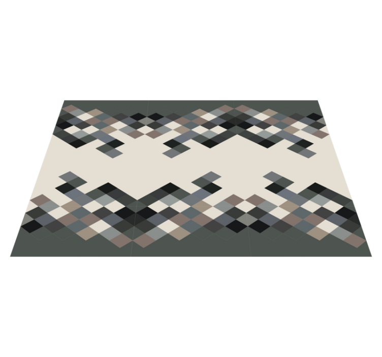 Vinyl teppich mosaik zeitgenössisches geometrisches muster - TenStickers