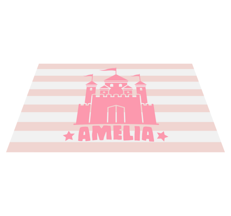 Vinyl Teppich kindlich schloss themen benutzerdefinierte - TenStickers