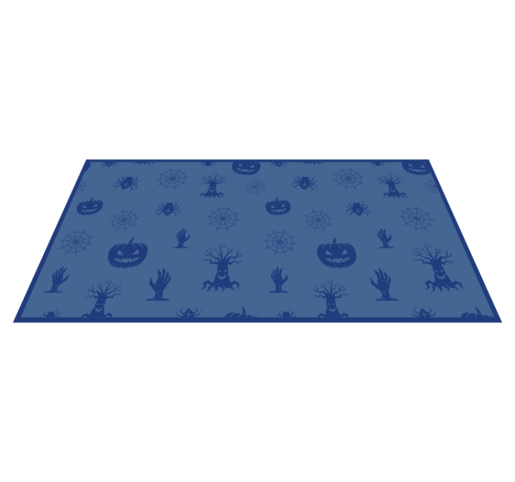 Vinyl Teppich Halloween blaues gruseliges thema - TenStickers