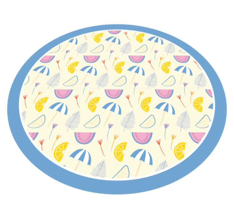 Vinyl Teppich Blumen bunte sommerelemente - TenStickers