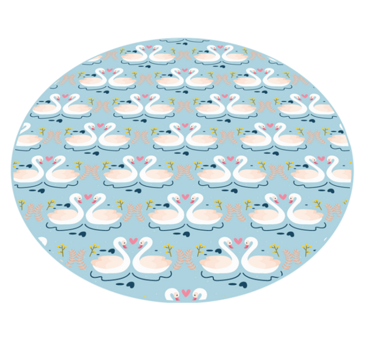 Vinyl Teppich Tiere bezauberndes schwanenmuster - TenStickers