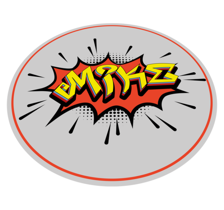 Vinyl Teppich mit Namen namensexplosion - TenStickers