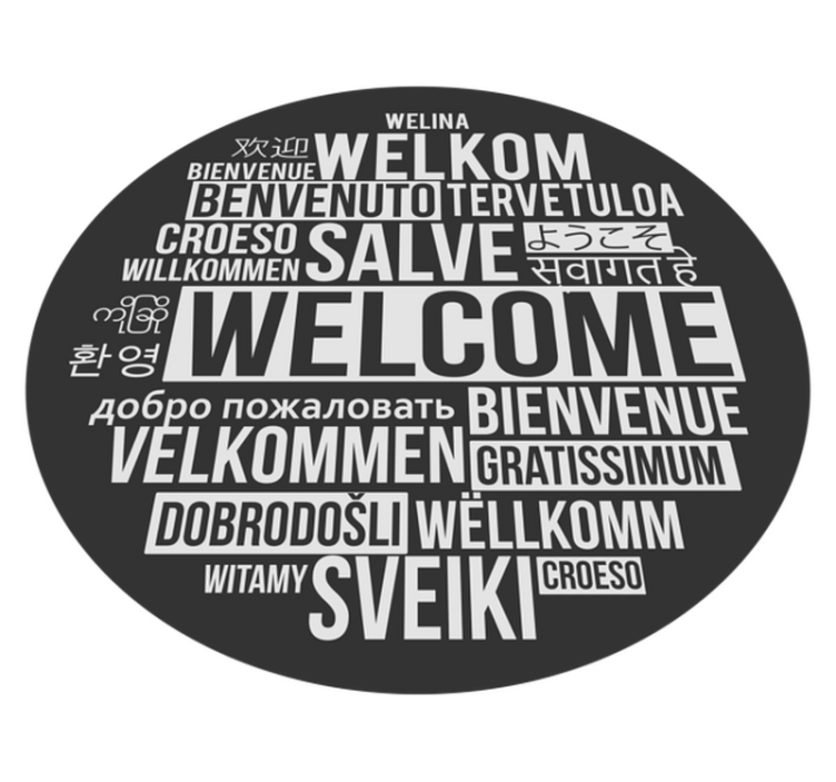 Vinyl Teppich Eingang begrüßung in anderer sprache - TenStickers