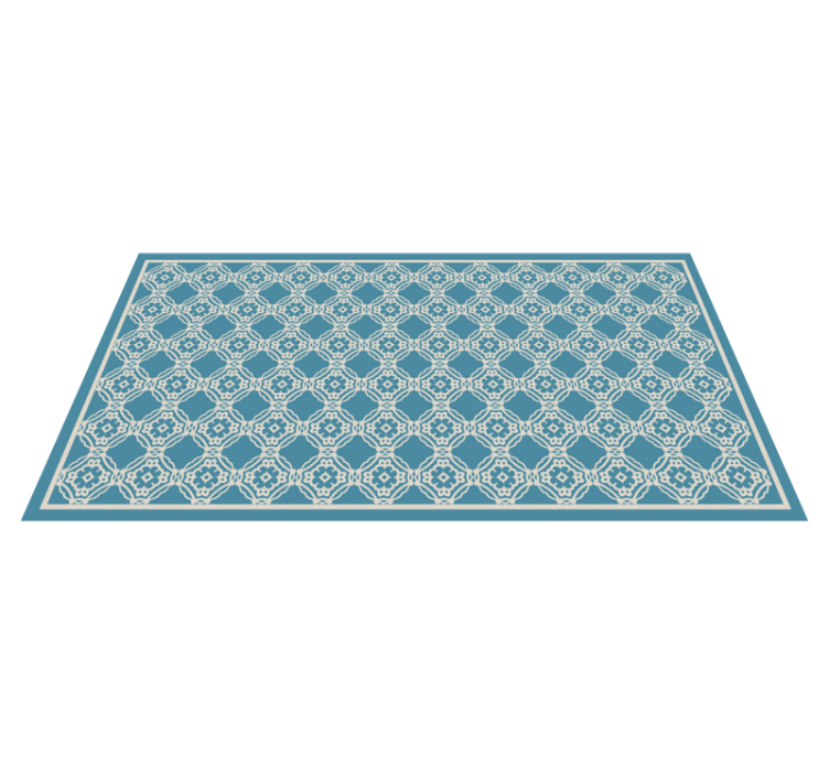 Vinyl Teppich Mosaik elegante blaue komposition - TenStickers