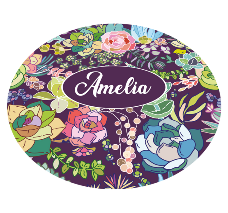 Vinyl Teppich Schlafzimmer benutzerdefiniertes blumenmuster - TenStickers