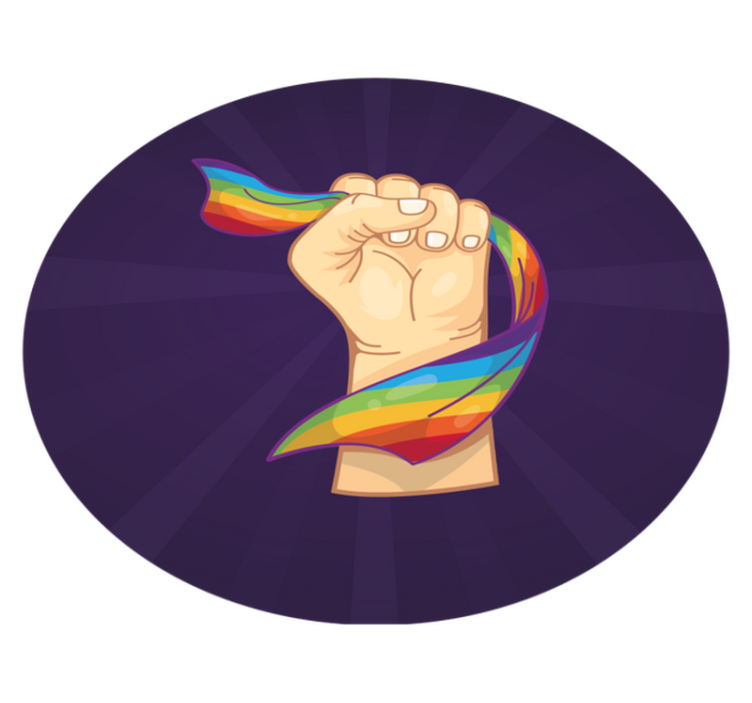Vinyl Teppich Jugendzimmer stolze regenbogenfaust - TenStickers