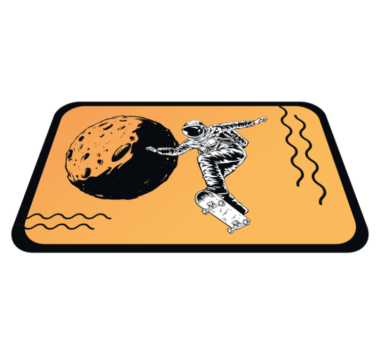 Vinyl Teppich kindlich skateboard-astronaut - TenStickers