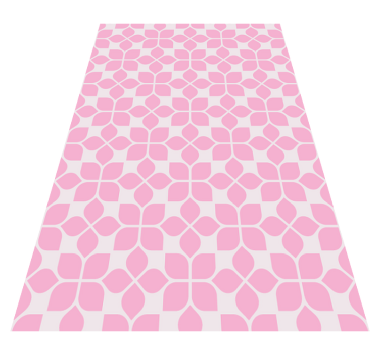 Vinyl Teppich Mosaik rosa blumenfliese - TenStickers