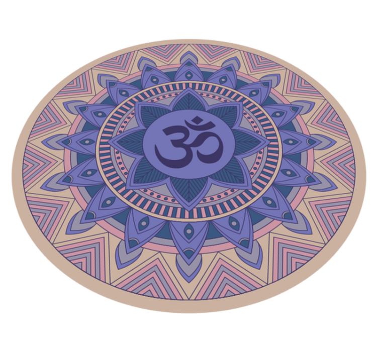 Vinyl Teppich Mandala meditatives lotusmuster - TenStickers