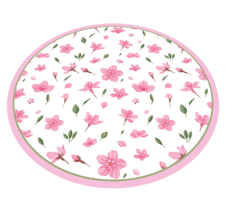 Vinyl Teppich Blumen erblühende rosa blumen - TenStickers