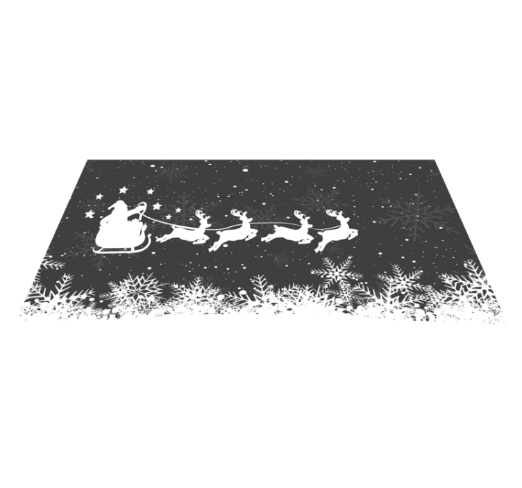 Vinyl teppich weihnachten santa's schlitten szene - TenStickers