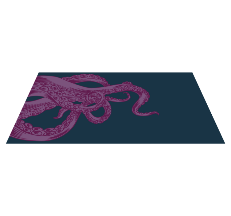 Vinyl Teppich Tiere oktopus-Ornament-Overlay - TenStickers