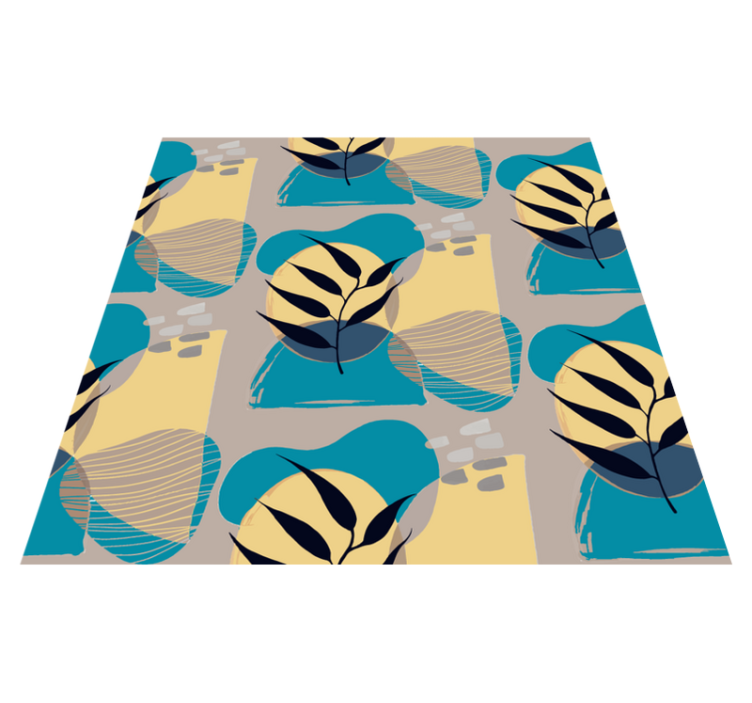 Vinyl Teppich Blumen abstraktes botanisches muster - TenStickers