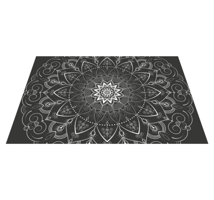 Vinyl teppich mandala mit symmetrischem muster - TenStickers