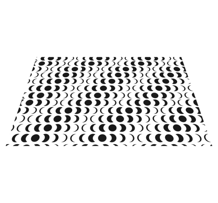 Vinyl Teppich geometrisch monochrome halbkreise - TenStickers