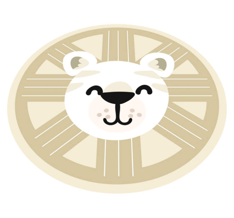 Vinyl Teppich Baby lächelnde löwengrafik - TenStickers