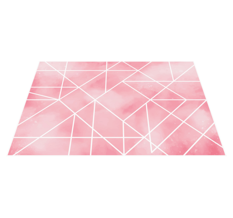 Vinyl Teppich geometrisch geometrisches rosa muster - TenStickers