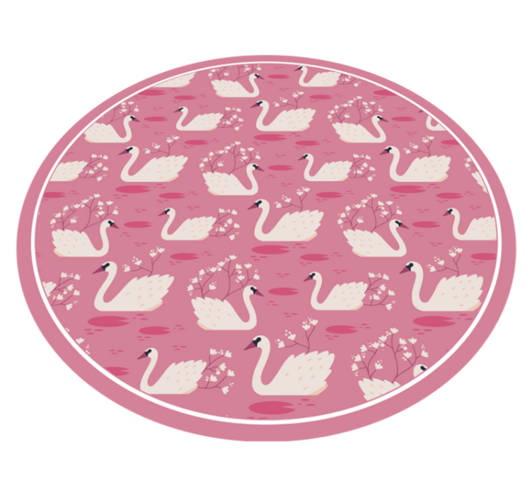 Vinyl Teppich Badezimmer rosa Schwanensee - TenStickers