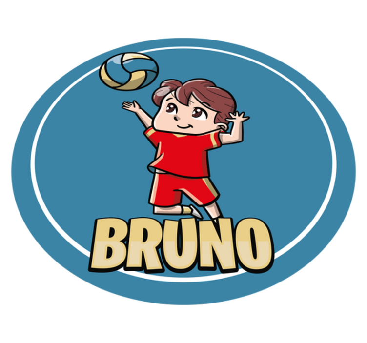 Vinyl Teppich mit Namen anpassbarer sport - TenStickers