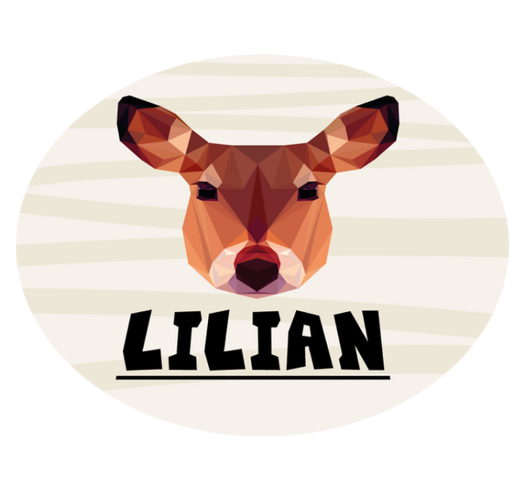 Vinyl Teppich mit Namen anpassbare hirsch - TenStickers