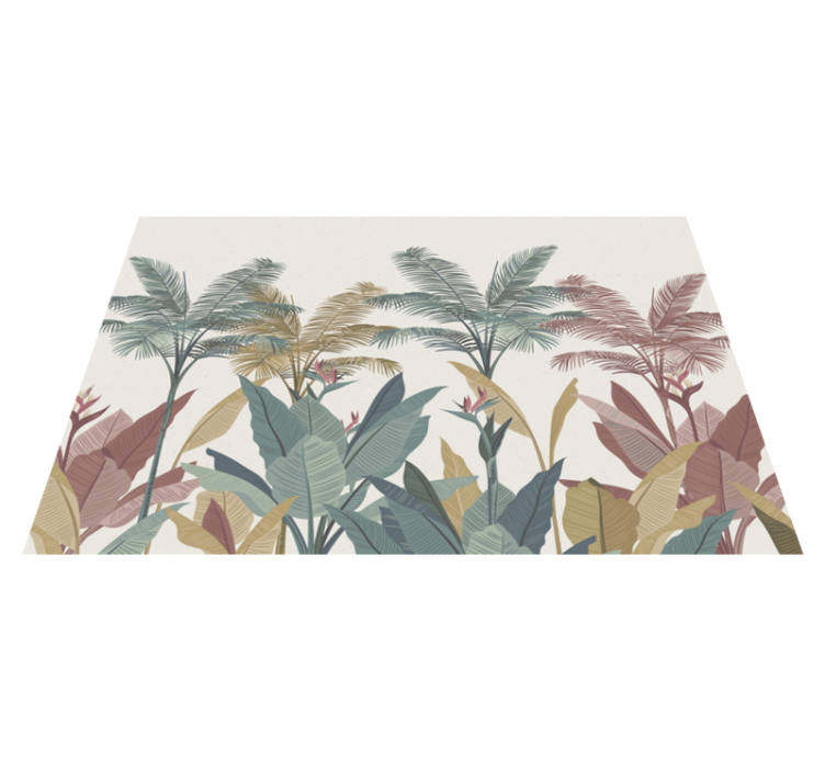 Vinyl Teppich Natur tropische pflanzenpalette - TenStickers