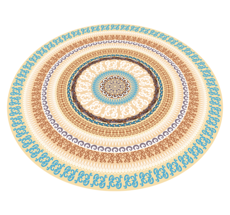 Vinyl teppich mandala im mandala kreis muster - TenStickers