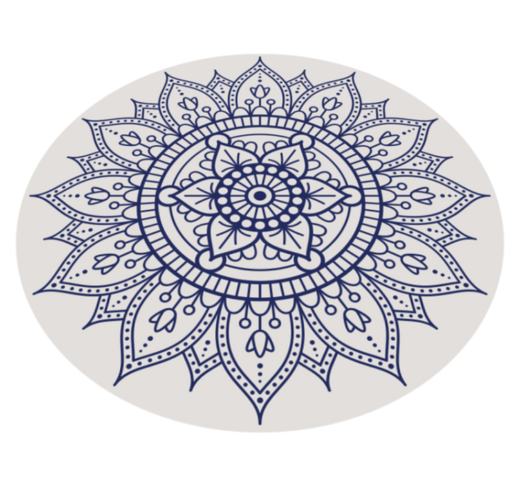 Vinyl Teppich Wohnzimmer kreisförmiges Mandaladesign - TenStickers